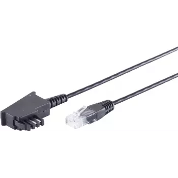 Telefono laidas TAE-F / RJ-45 ShiverPeaks 12-09075 10 m juodas