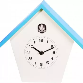 NeXtime klok 3108bl Birdy paukščiukų laikrodis sieninis, 24.5x25.5x9.8 cm, mėlynai baltas