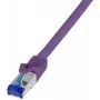 Logilink Professional Ultraflex - Laidas - RJ-45 (kištukas) į RJ-45 (kištukas) - 50 cm - 6 mm - S/FTP - Cat.7 (kabelis) / CAT 6a (jungtys) - Be halogenų, Lietas, Su apsauga nuo užkabinimo - alyvinė