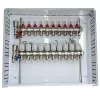 Grindinio šildymo kolektorius, 10 kontūrų, su NC AC230V termoelektrinėmis pavaromis ir srauto matuokliais