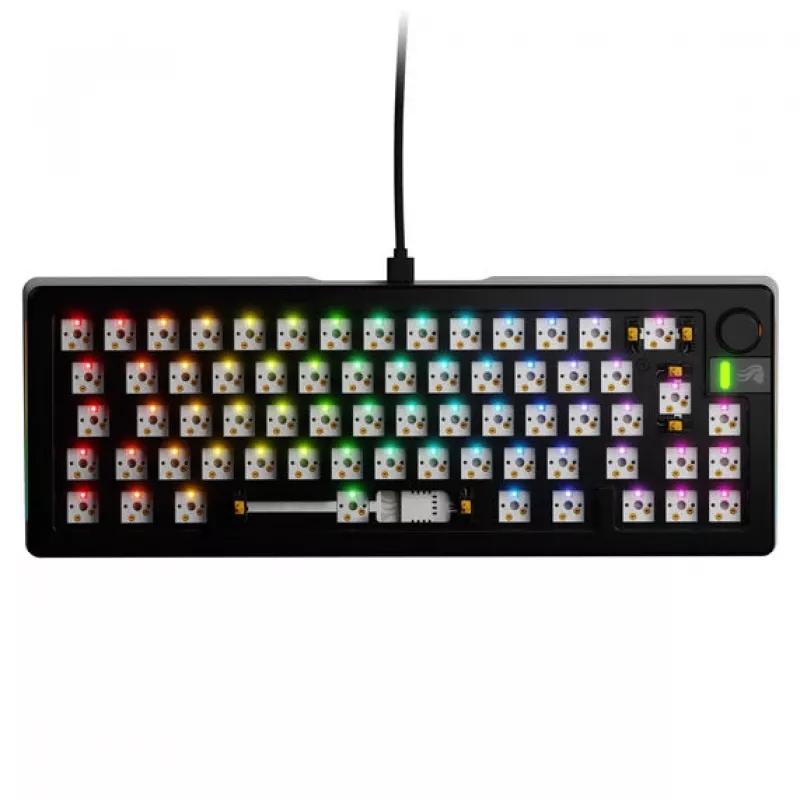 Mechaninė klaviatūra GLORIOUS GMMK 3 PRO Barebones 65% laidinė USB RGB juoda