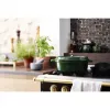Staub La Cocotte 33 cm ovali ketaus puodas su emaliu, baziliko žalia