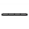 Patch panel 1U LANBERG PPUA-1024-B, 24 prievadai, Cat6a, U/UTP, 1U stovas, gylis 102 mm, metalas, juoda
