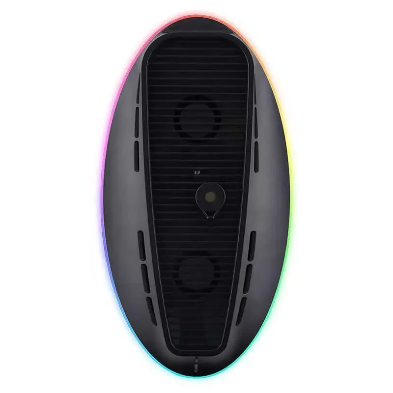 Aušinimo stovas SUBSONIC SA5656 PS5 ir PS5 Slim su LED šviesomis, kelių ventiliatorių aušinimu, USB maitinimu