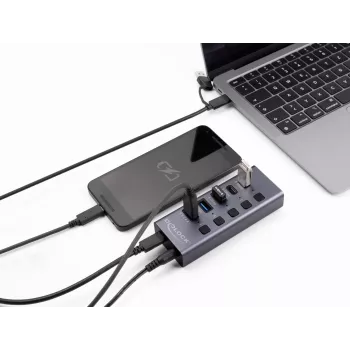 USB šakotuvas Delock 64248 5 Gbps 2 x Type-A 2 x Type-C 1 greito įkrovimo prievadas
