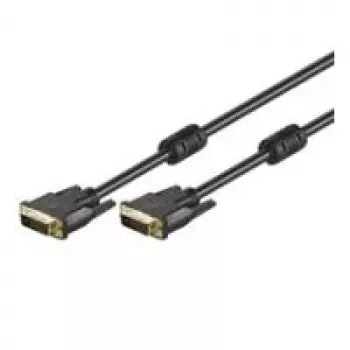 Wentronic Goobay DVI-D FullHD kabelis Dual Link, juodas, 10 m - DVI-D kištukas Dual-Link (24+1 kaištis) > DVI-D kištukas Dual-Link (24+1 kaištis) (93109)