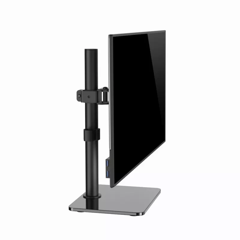 Monitorio stovas GEMBIRD MS-D1ST-03 pilno judesio 17–32 colių ekranams, plieninis, juodas, VESA 75x75–100x100, 9 kg