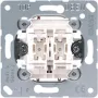 Mygtukinis jungiklis JUNG 535 U, vienpolis (1P), 250 V AC, 10 A, laidinis, metalo baltos spalvos
