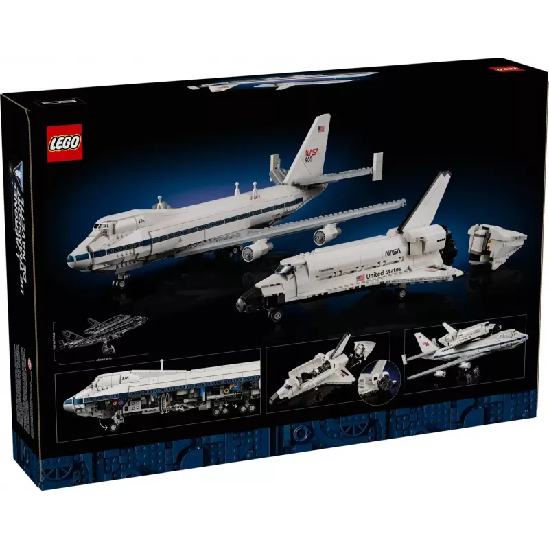 LEGO Icons Shuttle Aircraft 10360 statybinis rinkinys — 2417 dalių, 270 × 535 × 630 mm ekspozicinis modelis