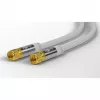 Goobay SAT antenos laidas (135 dB tipo), 4x ekranuotas, 5 m, baltas – auksuotas, F kištukas > F kištukas (70644)