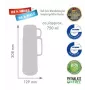 Termosas ROTPUNKT Series 40 0,75 L – dvigubos sienelės polipropilenas, 24 h karštam / 36 h šaltam, baltai geltonas