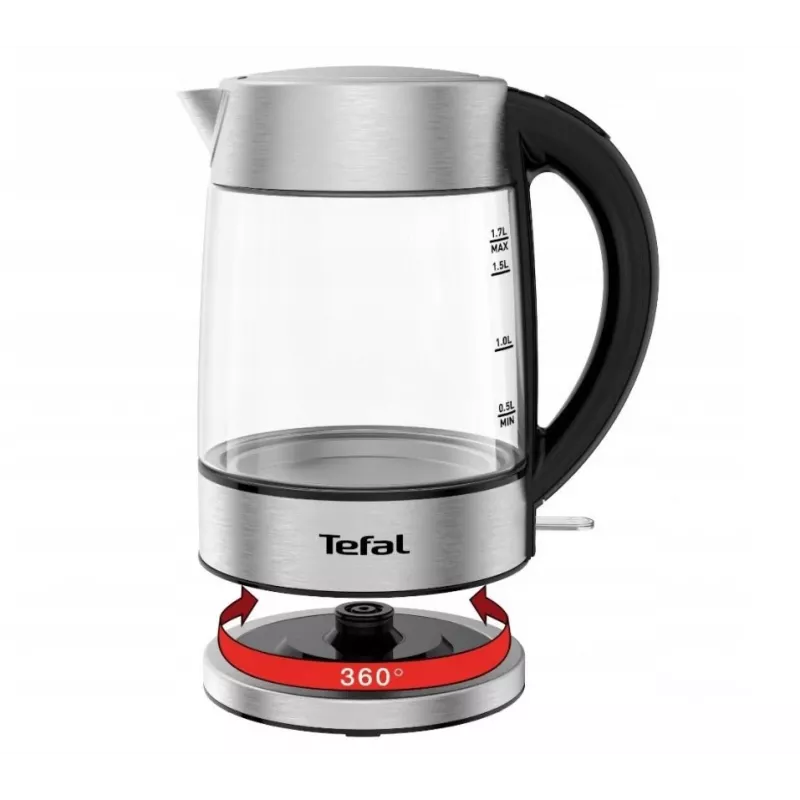 Tefal KI772D elektrinis virdulys 1,7 L 2400 W nerūdijantis plienas, permatomas