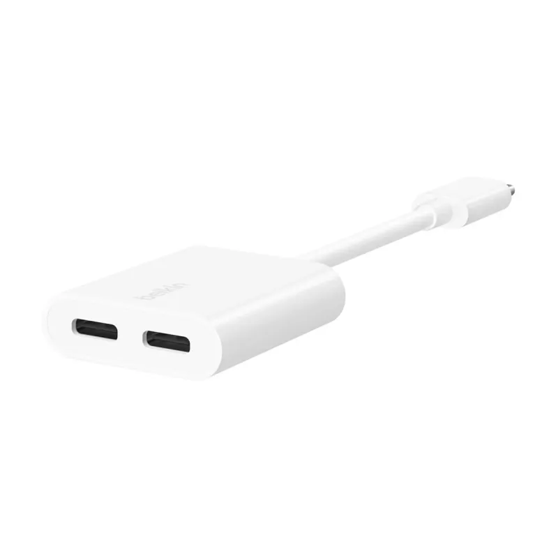 Belkin F7U081BTWH RockStar USB-C garso ir įkrovimo adapteris, baltas