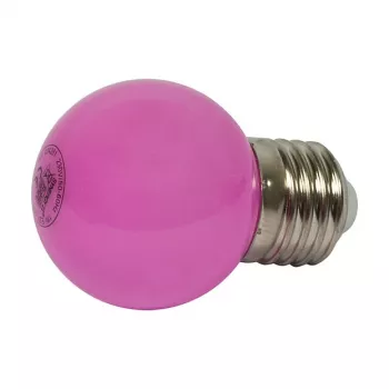 Synergy 21 LED Retrofit E27 lašo formos lemputė G45 rožinė 1 W girliandoms