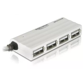 USB šakotuvas DeLOCK 87445 4 prievadų išorinis 480 Mbit/s baltas