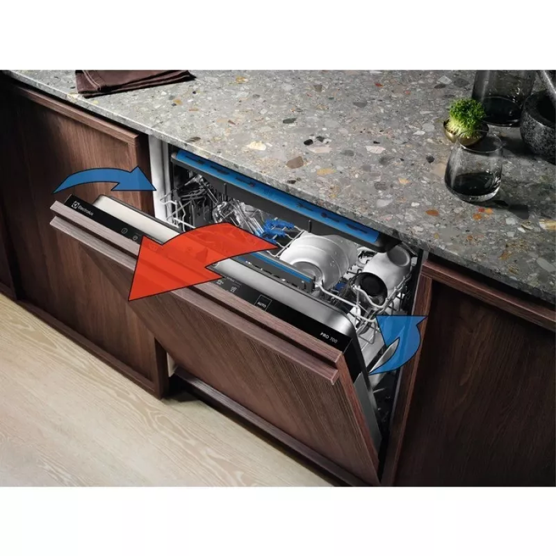 Įmontuojamas indaplovė Electrolux EEM43201L, siaura 45 cm, 10 komplektų, 46 dB, inverteris