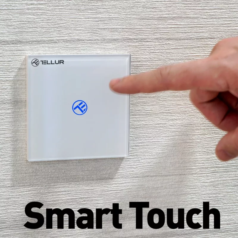 Tellur SS1N išmanusis WiFi jungiklis — 1 kanalas, 1800W, 10A