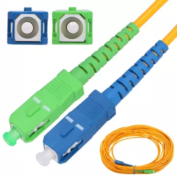 Extralink Patchcord SC/APC-SC/UPC vienmodis Simplex G652D 3mm 0,5m