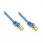 RJ45 jungiamasis kabelis su Cat.7 neapdorotu kabeliu ir užrakto apsauga (RNS®), S/FTP, PiMF, halogenų neturintis, 600MHz, OFC, mėlynas, 30m, Good Connections® (8070R-300B)