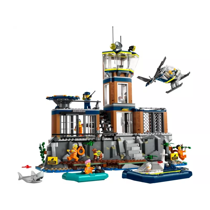 LEGO City Policijos nuovada Kalėjimo sala 60419 – 980 dalių, 7 minifigūrėlės, 370×400×160 mm