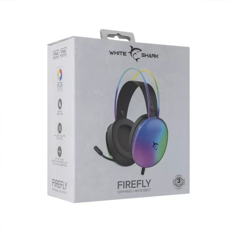 Ausinės White Shark GH-2342 Firefly Juodos
