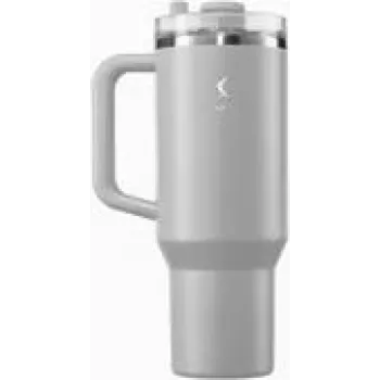 Termo puodelis Lurch Big Cup Jura Grey 1,2 L dvigubos sienelės vakuuminis nerūdijantis plienas, šiaudelis, 12 val. šilumos išlaikymas