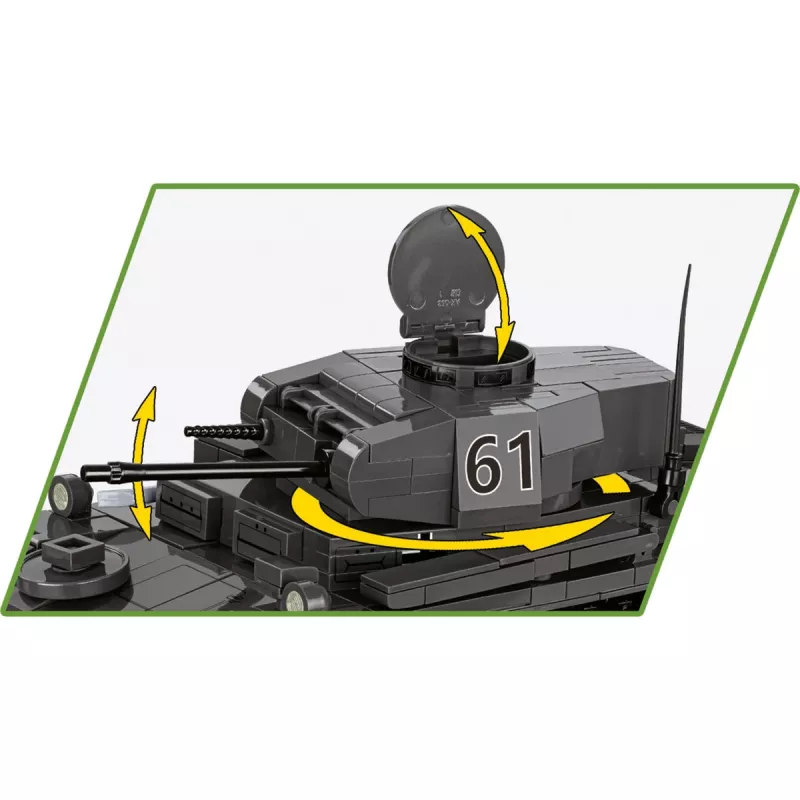 Konstruktorius Cobi Panzerkampfwagen II Ausf. F — 813 detalių, juodas, nuo 9 metų