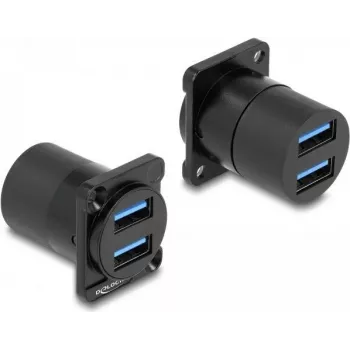 DeLOCK D tipo modulis USB 5 Gbps Type-A 2x moteriška į moterišką