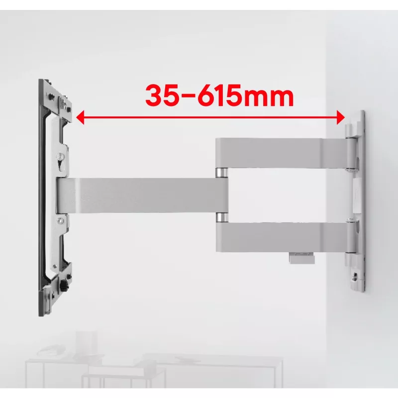 Sieninis laikiklis One For All WM6454 195.6 cm 40 kg Juoda Balta