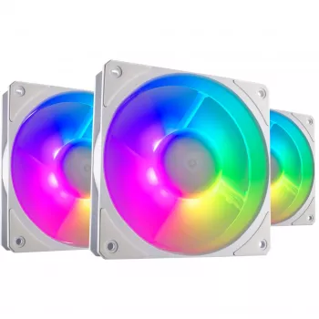 COOLER MASTER Mobius 120P ARGB 120 mm baltas 3 vienetų rinkinys