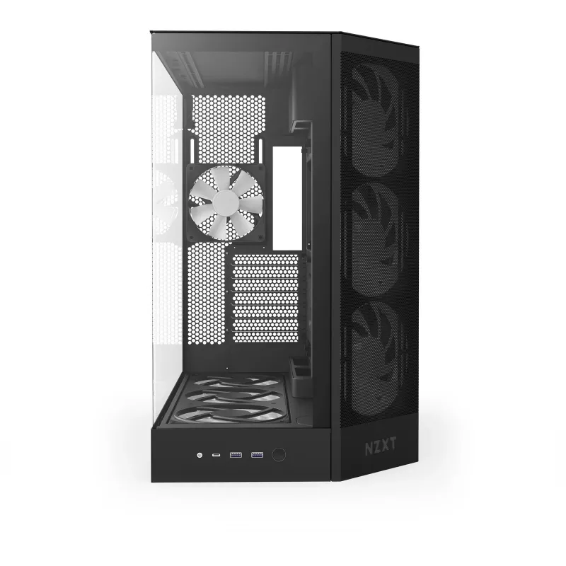 NZXT H9 Flow RGB+ Midi Tower kompiuterio korpusas juodas