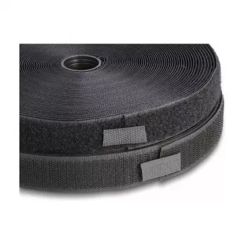 DeLOCK Heavy-duty lipnusis ir siuvamasis lipdukas 25 m x 25 mm juodas