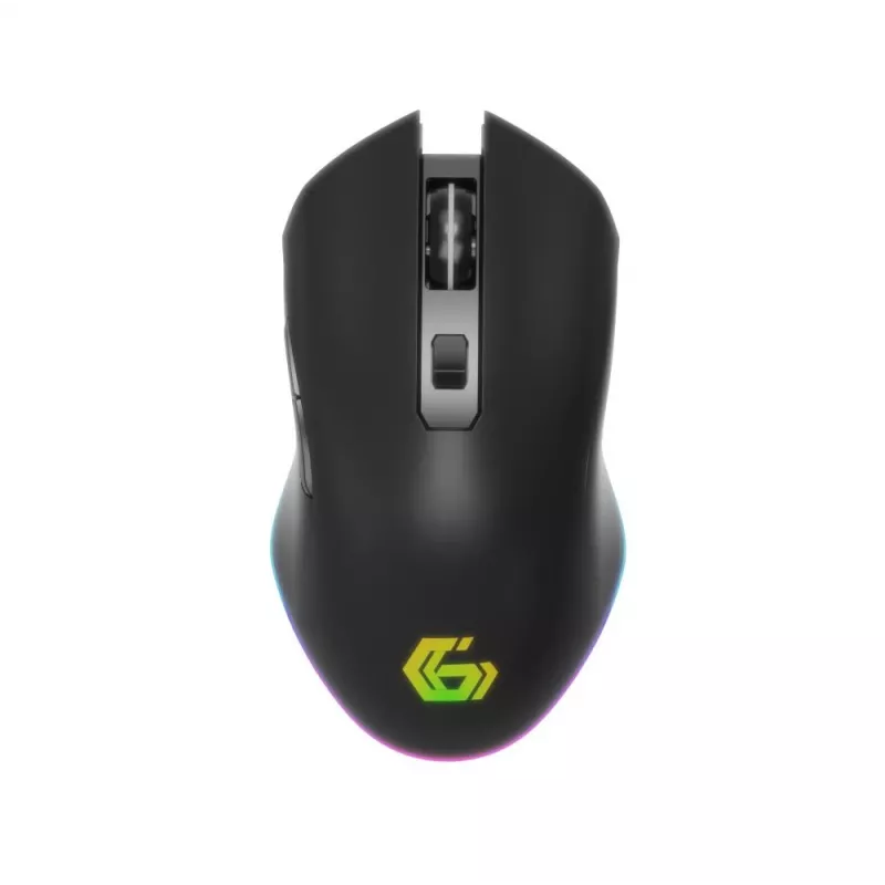 Belaidė RF optinė pelė Gembird MUSGW-6BL-02 – dešinei rankai, 3200 DPI, 6 mygtukai, juoda, RGB