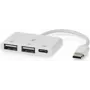 Nedis USB-Hub 1x USB-C™ 1x USB-C™ - 2x USB 2.0 A, 3 prievadai, maitinamas per USB