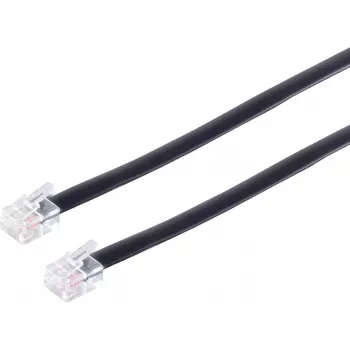 Laidas S/CONN RJ12 3m juodas permatomas ShiverPeaks