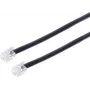 Laidas S/CONN RJ12 3m juodas permatomas ShiverPeaks