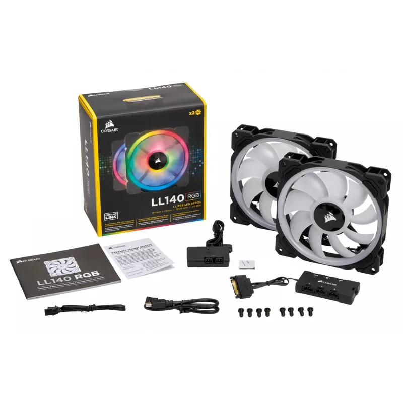 CORSAIR LL140 RGB 140mm ARGB korpuso ventiliatorius 2 vnt. pakuotė