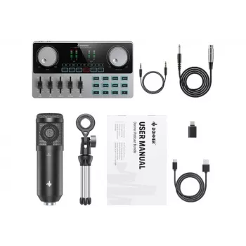 Donner Podcast Starter Kit – rinkinys podcastų įrašymui