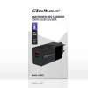 Qoltec 52382 GaN POWER PRO įkroviklis | 1xUSB Type-C | 1xUSB A | 100W | 5-20V | 1.5-5A | PD | Juodas