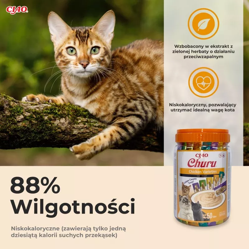 INABA Churu Varieties Chicken - skanėstai katėms - 50 x 14g