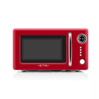 Stalinė mikrobangų krosnelė ETA Storio Red Solo – 20 L, 700 W, 5 galingumo lygių, 245 mm padėklas