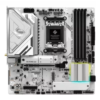 Motininė plokštė ASRock B850M Steel Legend WiFi — AMD B850, Socket AM5, microATX, DDR5, 4 DIMM, Wi‑Fi 7, 2.5Gb LAN