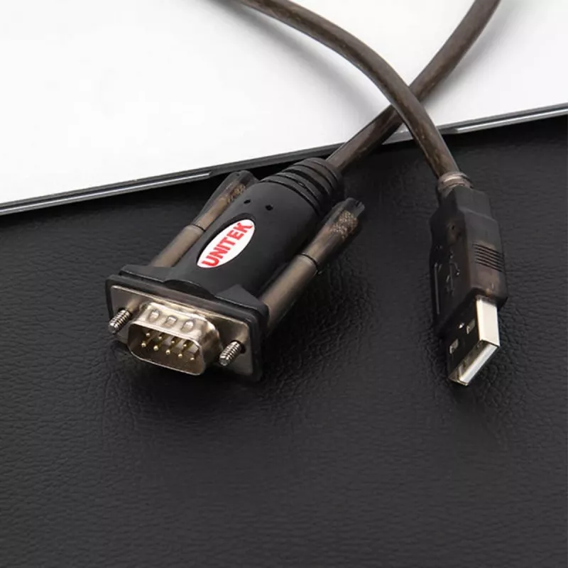 UNITEK Y-105A serijinis kabelis juodas 1,5 m USB-A į DB-9