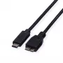 ROLINE USB laidas - USB Type C (vyriškas) į Micro-USB Type B (vyriškas) - 50 cm - Juodas (11.02.9005)