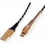 ROLINE 11.02.8920 USB laidas 1 m USB 2.0 USB A USB C juodas - auksinis (11.02.8920)