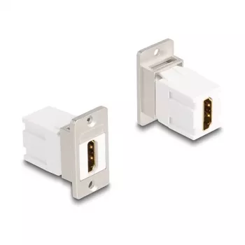 DeLOCK keystone modulis 67166 HDMI plokščias sidabrinis baltas