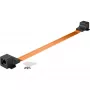 Langų pravedimo adapteris itin plonas, RJ45, juoda/vario spalvos, 30 cm