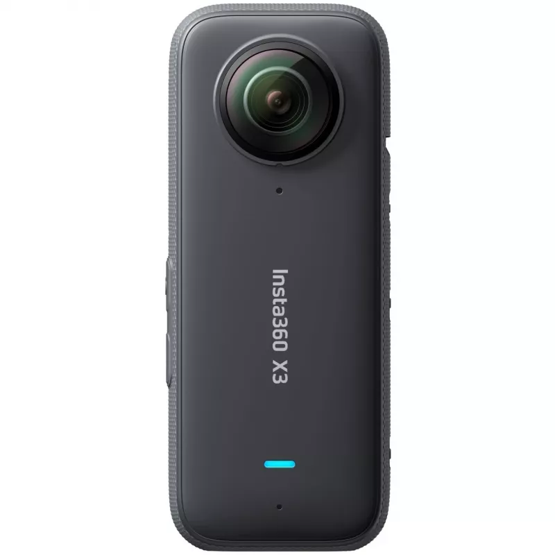 Veiksmo kamera Insta360 X3 — 72 MP, 5K itin didelės raiškos (5760×2880), 100 kadrų/s, CMOS, Wi‑Fi, įmontuotas ekranas, MicroSD, 0,508 kg, juoda