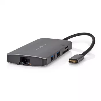 Nedis USB 3.2 Gen1 7-in-1 kelių prievadų adapteris su USB-C™, HDMI™, SD, Micro SD, RJ45, 3x USB-A, 5 Gbps (CCBW64240AT02)