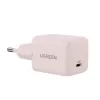 Maitinimo adapteris UGREEN X512 20W USB-C PD greitas įkrovimas, rožinė, 100–240V įėjimas, 1× USB-C